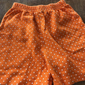 Girls Shorts Orange/white Polka Dot Size L